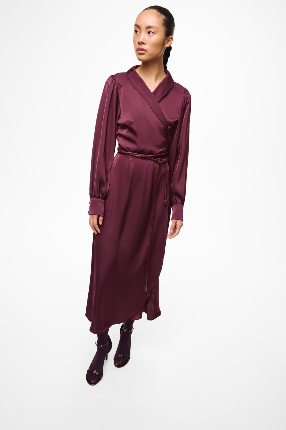 VIENNA Long Dress - Fig - VERO MODA & VILA Bergvik